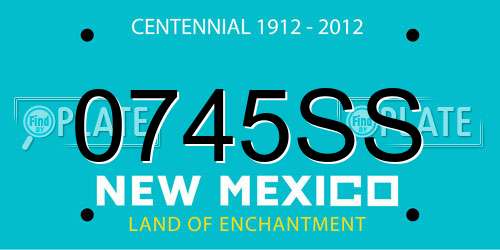 0745SS New Mexico License Plate