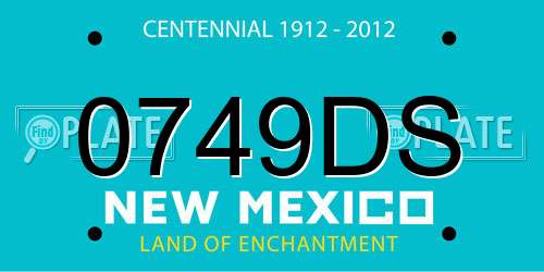 0749DS New Mexico License Plate