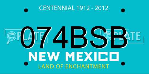074BSB New Mexico License Plate