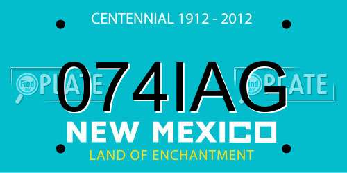 074IAG New Mexico License Plate