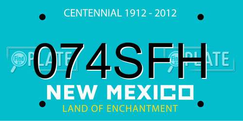 074SFH New Mexico License Plate
