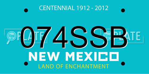 074SSB New Mexico License Plate
