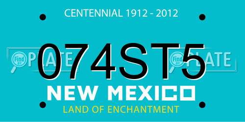 074ST5 New Mexico License Plate