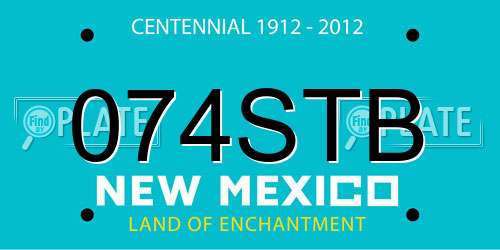 074STB New Mexico License Plate