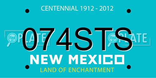 074STS New Mexico License Plate
