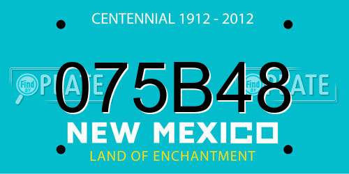075B48 New Mexico License Plate