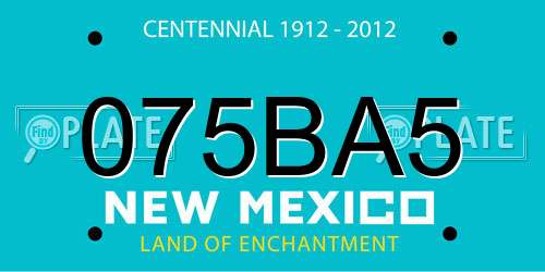 075BA5 New Mexico License Plate