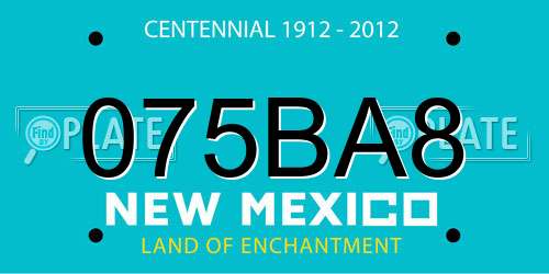 075BA8 New Mexico License Plate
