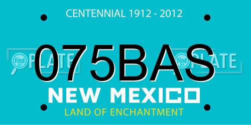 075BAS New Mexico License Plate