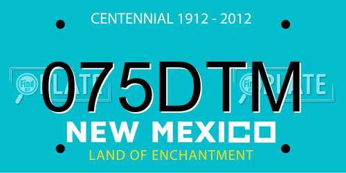 075DTM New Mexico License Plate