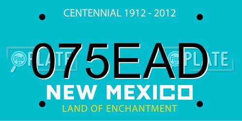 075EAD New Mexico License Plate