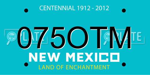 075OTM New Mexico License Plate