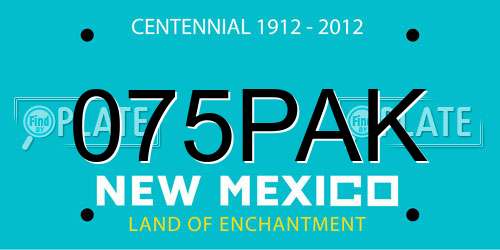 075PAK New Mexico License Plate