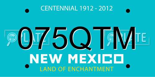 075QTM New Mexico License Plate