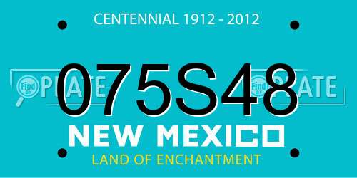075S48 New Mexico License Plate