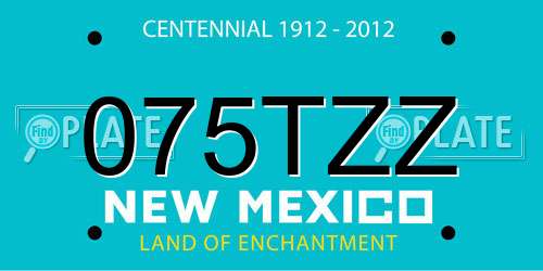 075TZZ New Mexico License Plate