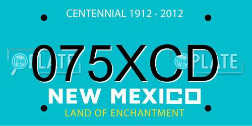 075XCD New Mexico License Plate