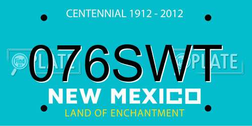 076SWT New Mexico License Plate