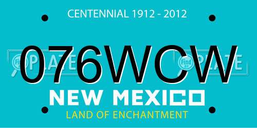076WCW New Mexico License Plate