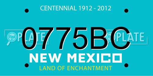 0775BC New Mexico License Plate