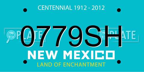 0779SH New Mexico License Plate