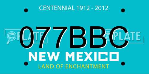 077BBC New Mexico License Plate