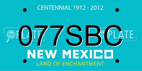 077SBC New Mexico License Plate