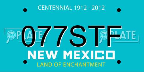 077STF New Mexico License Plate