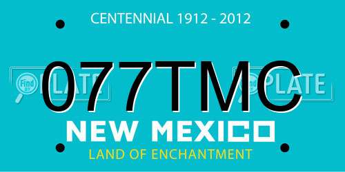 077TMC New Mexico License Plate