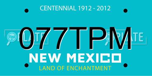 077TPM New Mexico License Plate