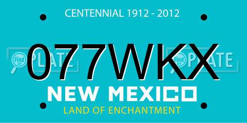 077WKX New Mexico License Plate