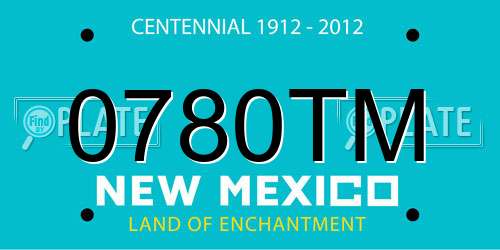 0780TM New Mexico License Plate