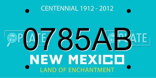 0785AB New Mexico License Plate