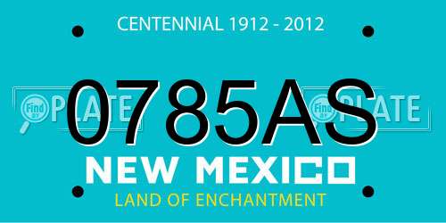 0785AS New Mexico License Plate