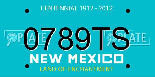 0789TS New Mexico License Plate