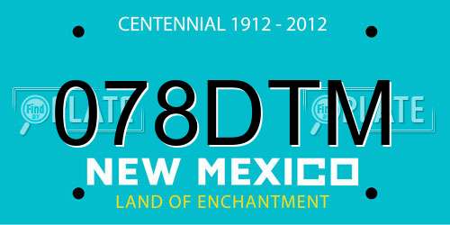 078DTM New Mexico License Plate