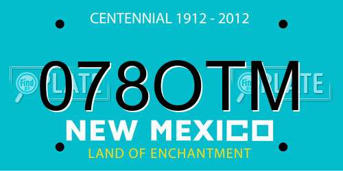 078OTM New Mexico License Plate