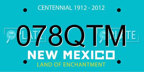 078QTM New Mexico License Plate