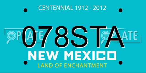 078STA New Mexico License Plate