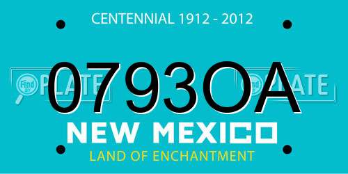 0793OA New Mexico License Plate