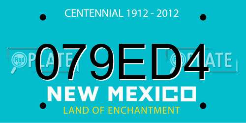 079ED4 New Mexico License Plate