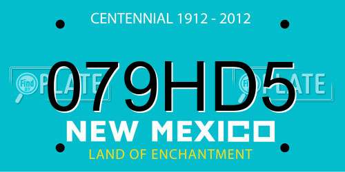 079HD5 New Mexico License Plate