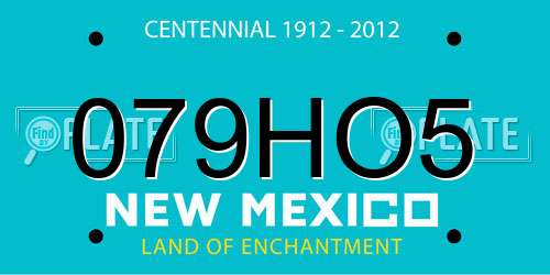079HO5 New Mexico License Plate