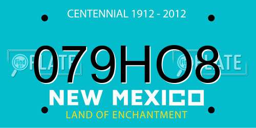 079HO8 New Mexico License Plate
