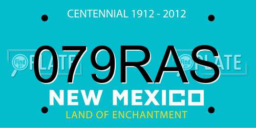 079RAS New Mexico License Plate