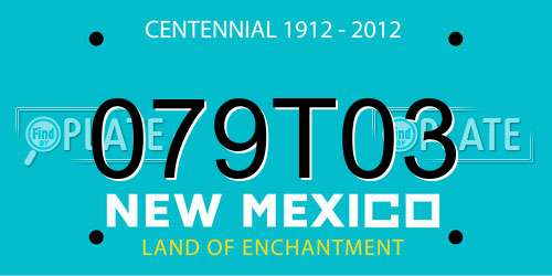 079T03 New Mexico License Plate