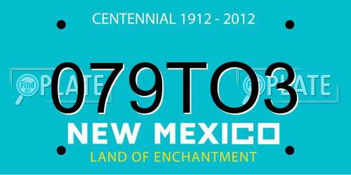 079TO3 New Mexico License Plate