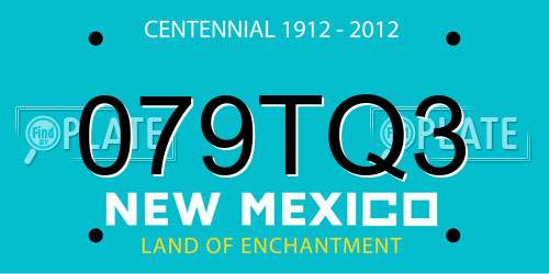 079TQ3 New Mexico License Plate