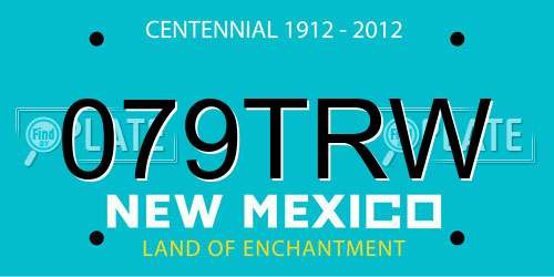 079TRW New Mexico License Plate