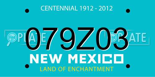 079Z03 New Mexico License Plate